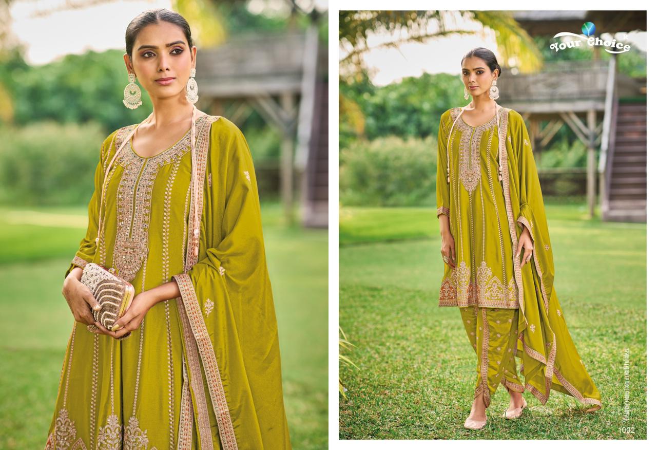 Your Choice Dhoti Style Designer Wedding Salwar Suits Wholesale Market  In Surat
